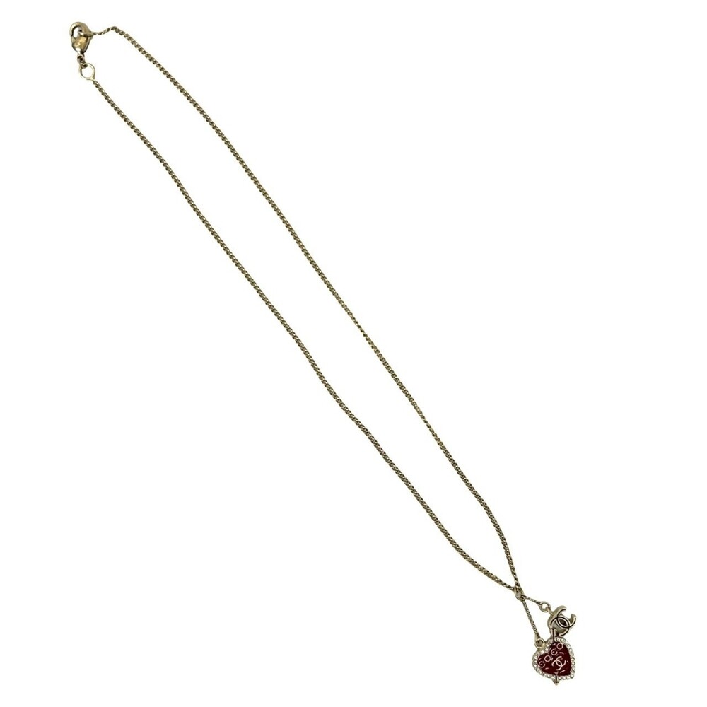 CHANEL Authentic Red Logo Necklace - Picture 5 of 6